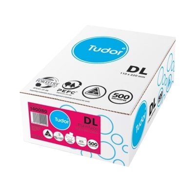 DL - 110 x 220 plain face strip seal non secretive 90gsm
